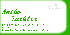 aniko kuchler business card